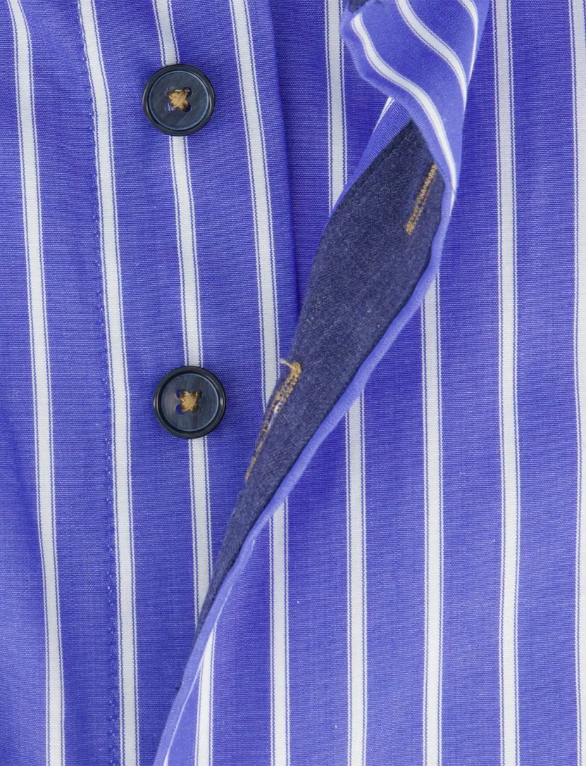 Portofino overhemd blauw katoen