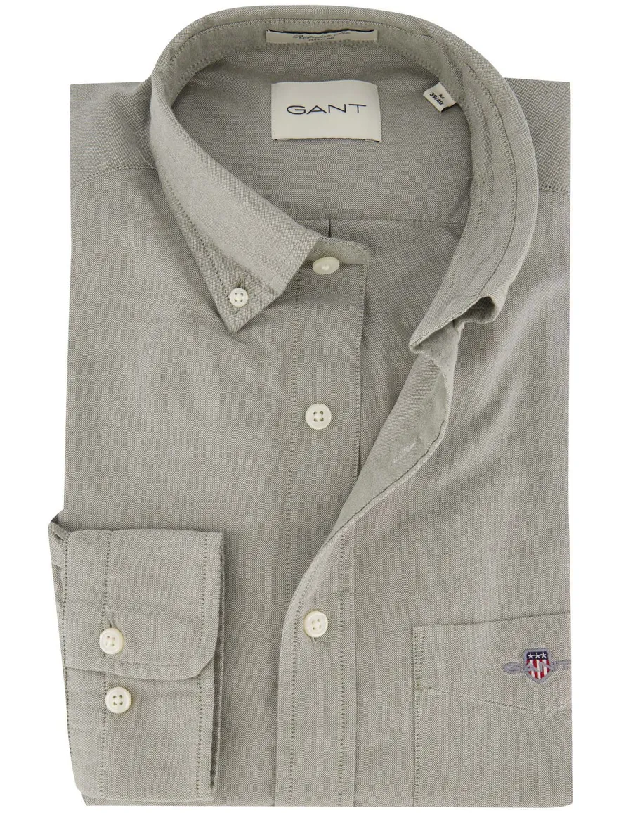 casual overhemd groen Gant Regular Fit