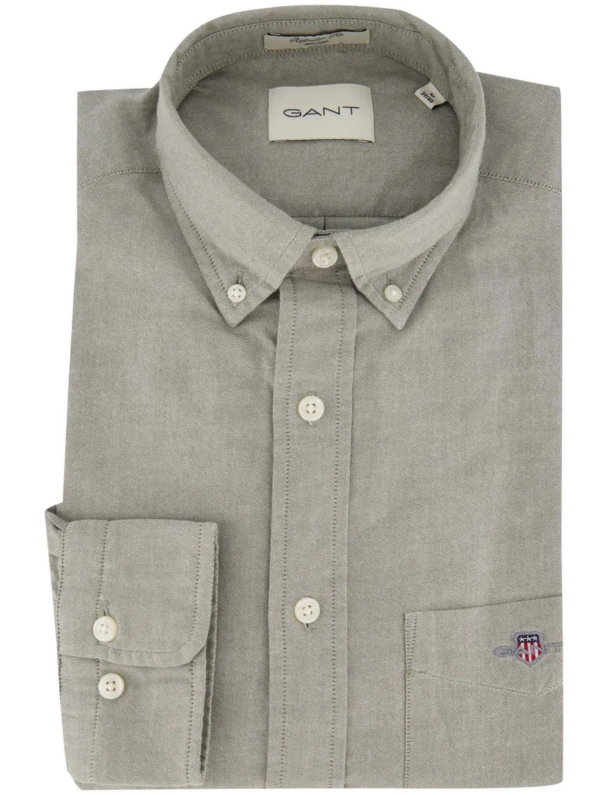 casual overhemd groen Gant Regular Fit