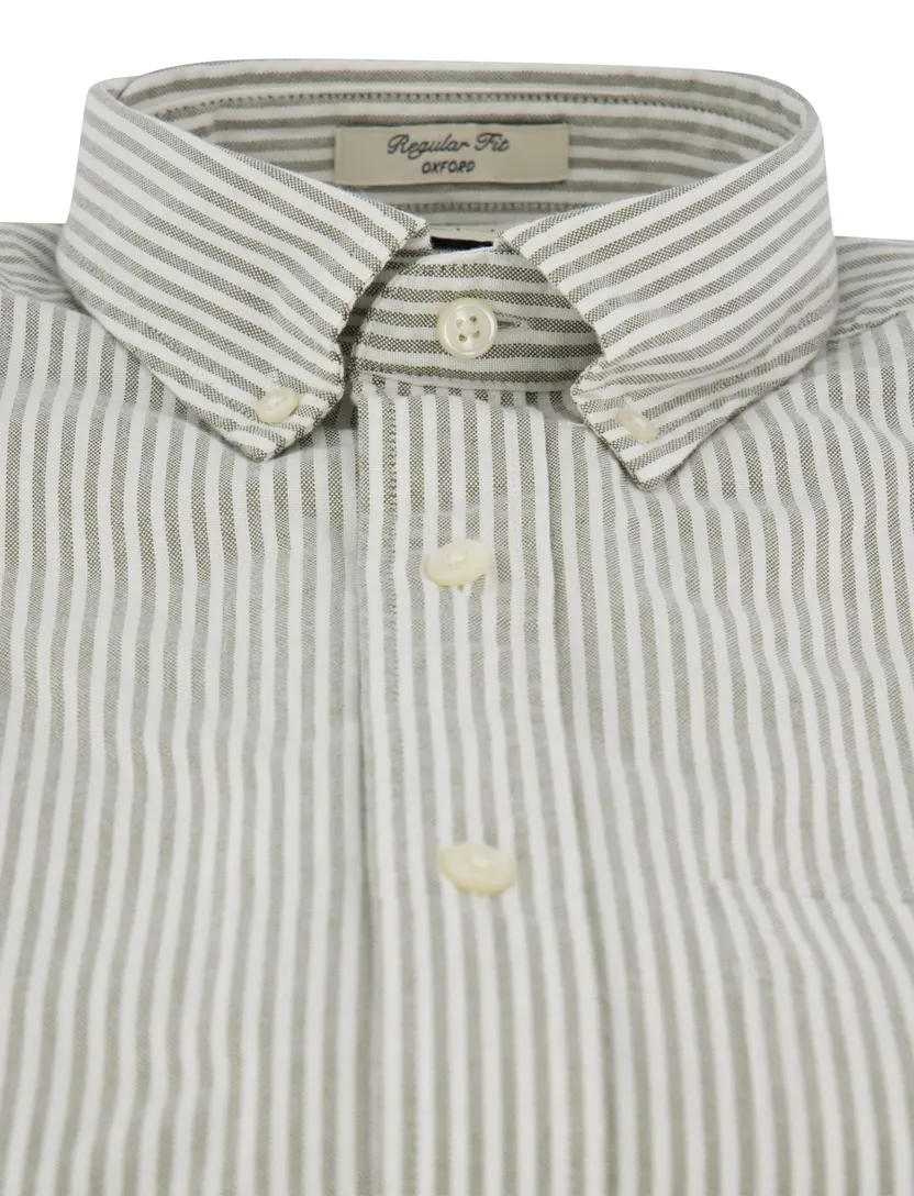 Casual overhemd Gant Regular Fit groen katoen