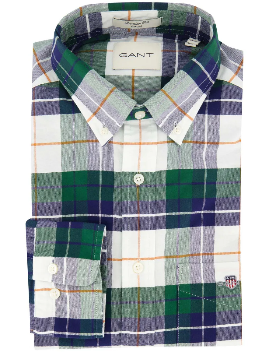 casual overhemd groen Gant Regular Fit