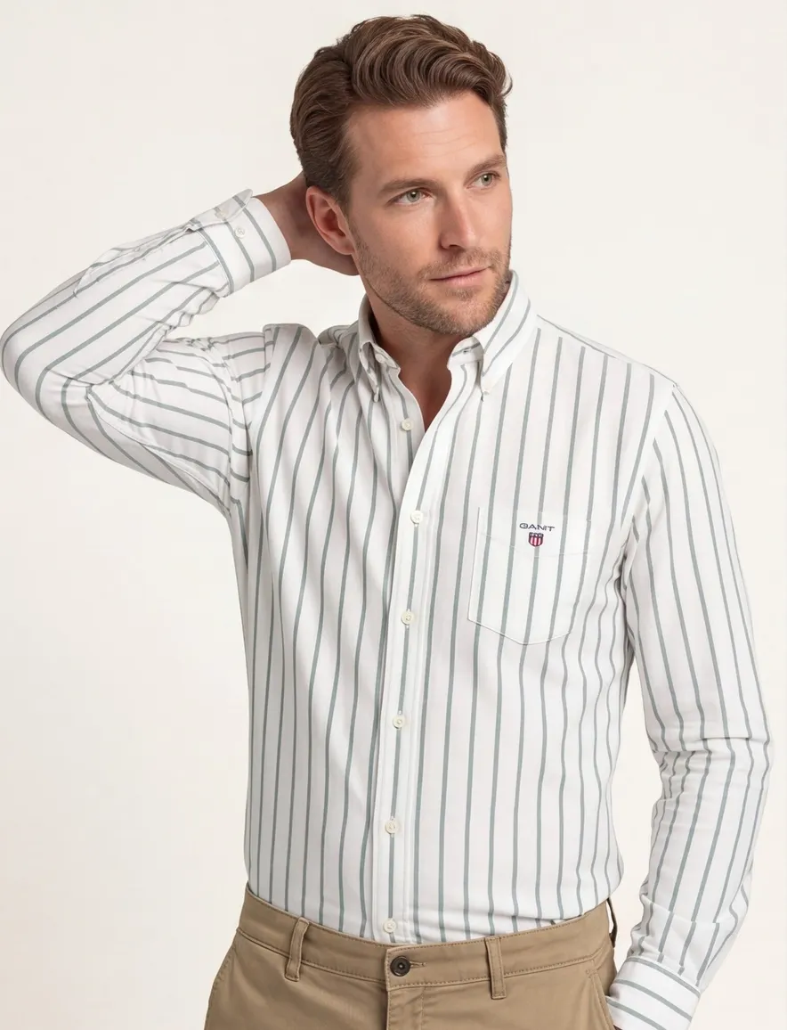 casual overhemd groen Gant