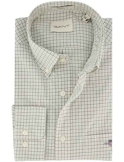 Gant Casual overhemd Gant Regular Fit groen button-down boord