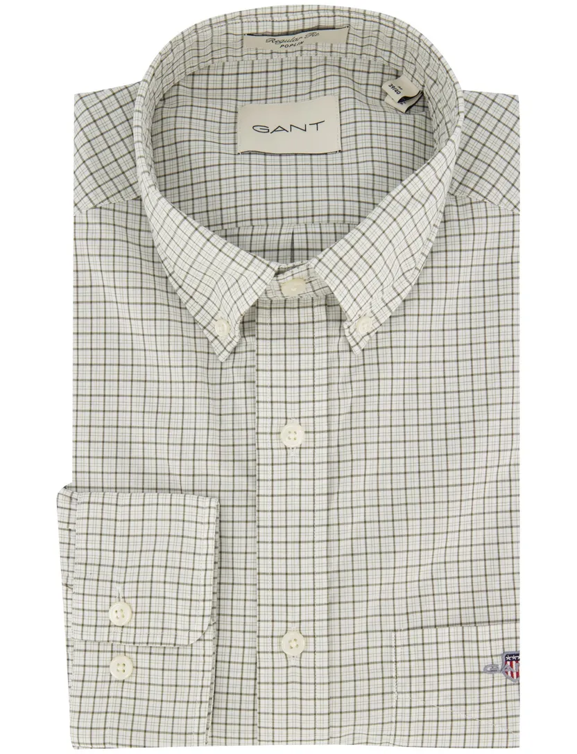 Casual overhemd Gant Regular Fit groen button-down boord