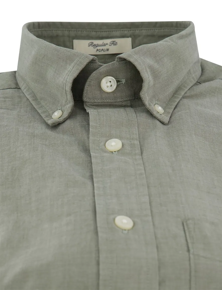 Gant regular fit groen overhemd katoen