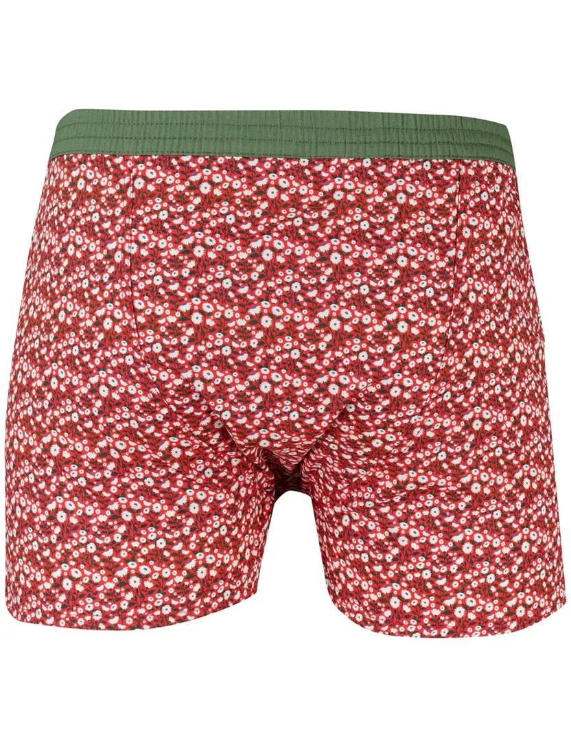 Mc Alson boxershort rood bloemen katoen geprint