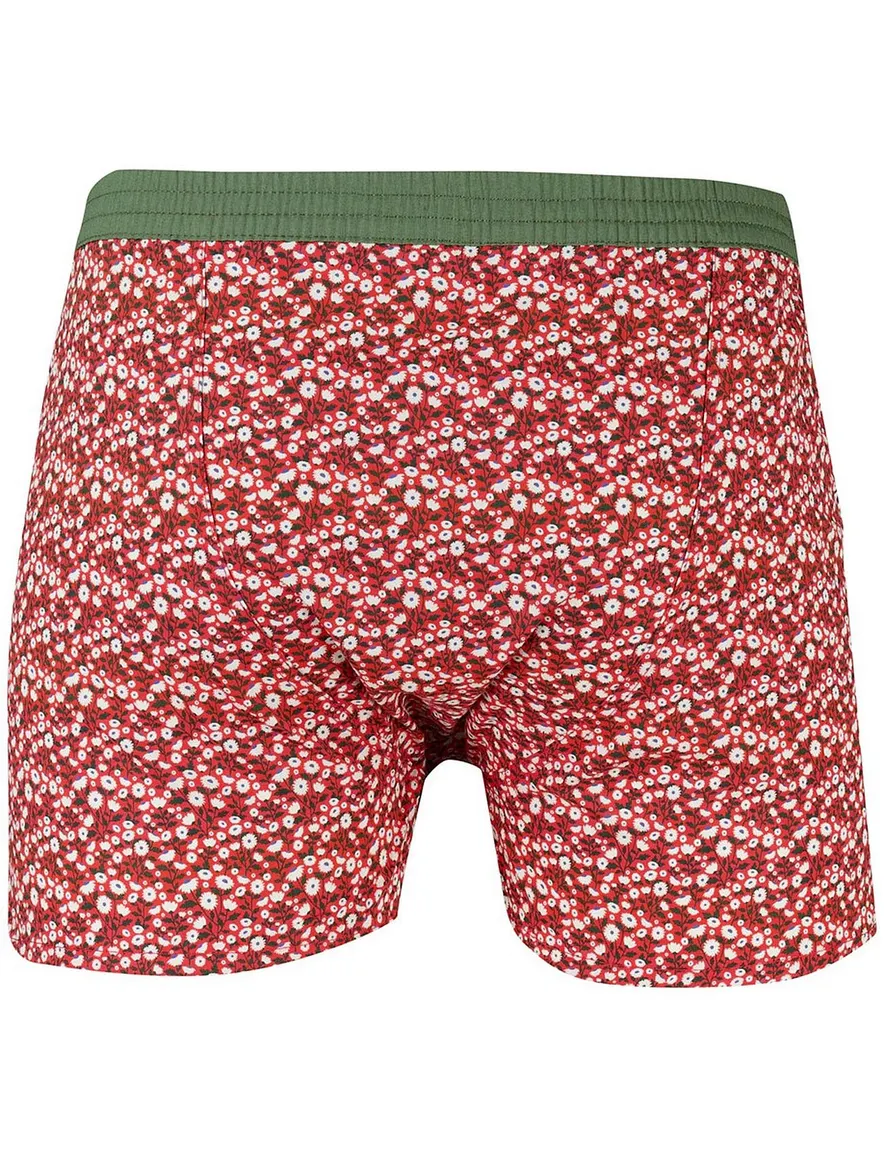 Mc Alson boxershort rood bloemen katoen