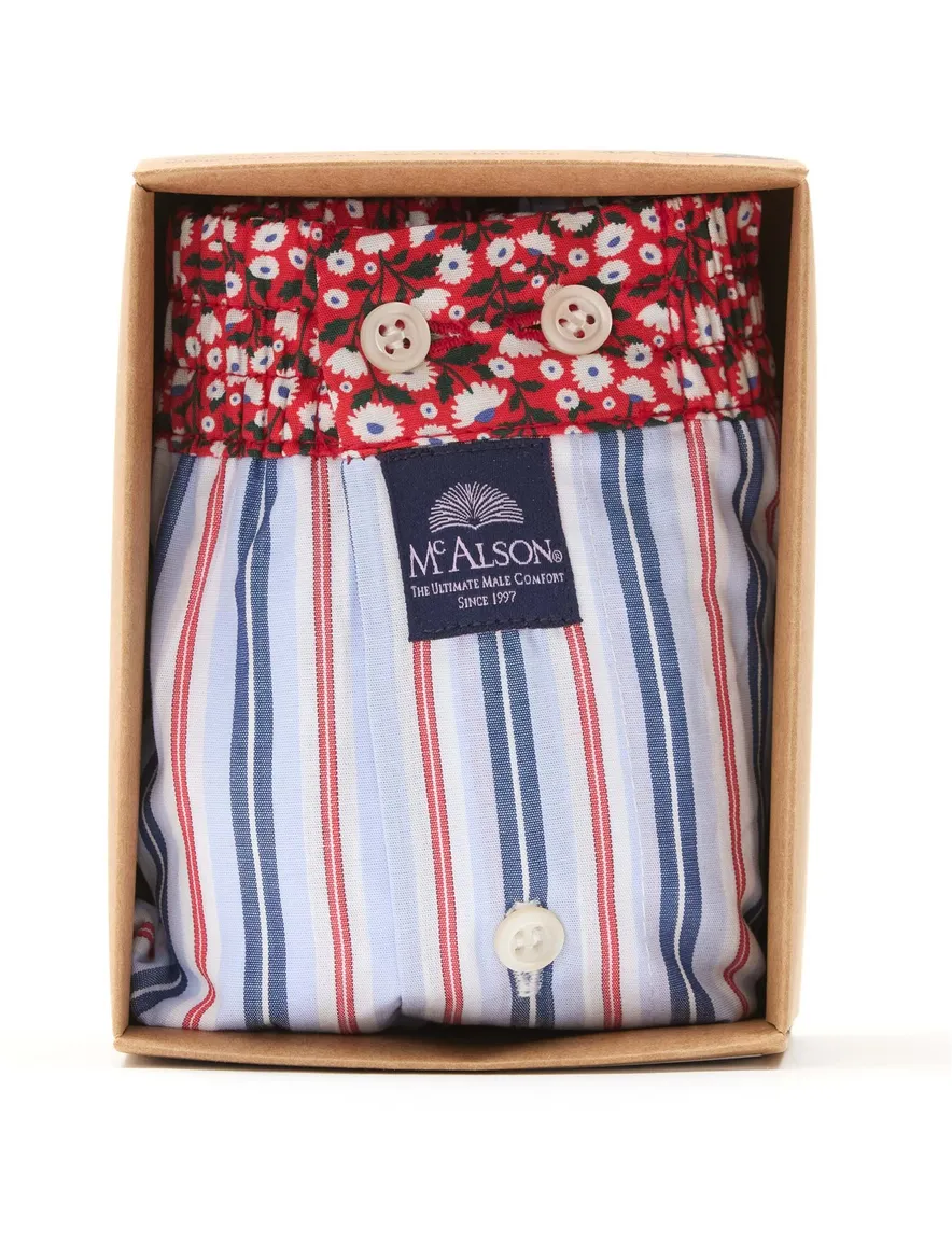 boxershort Mcalson gestreept blauw