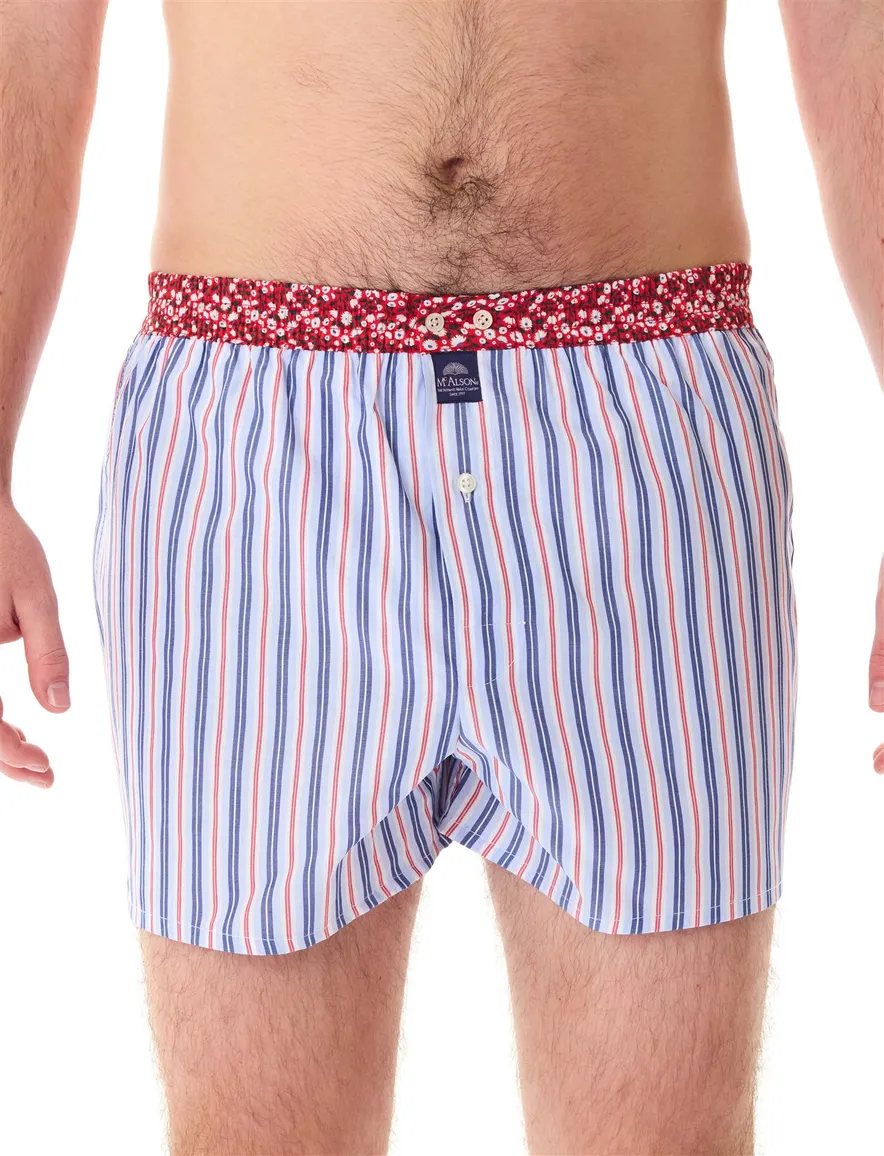McAlson boxershort blauw gestreept