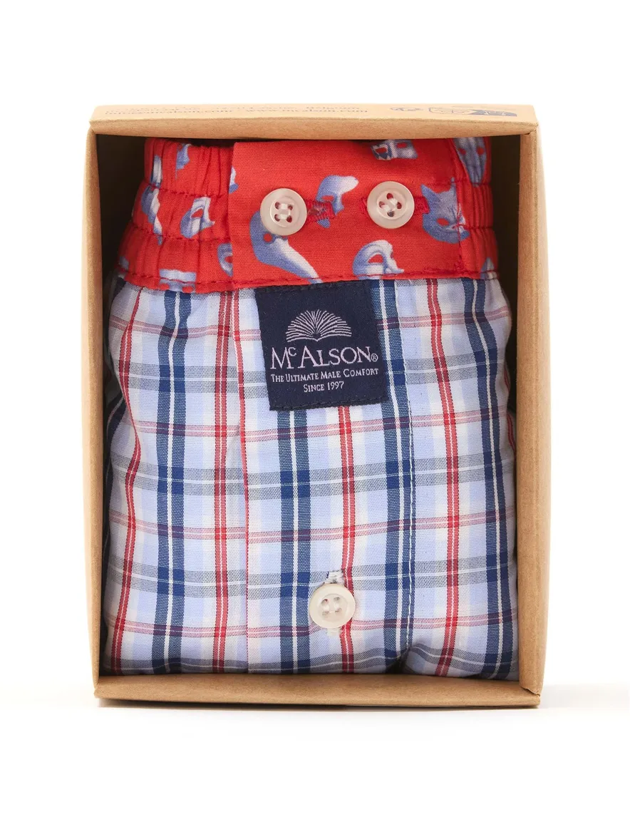 boxershort Mcalson blauw geruit