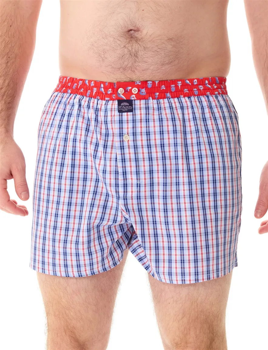 boxershort Mcalson blauw geruit