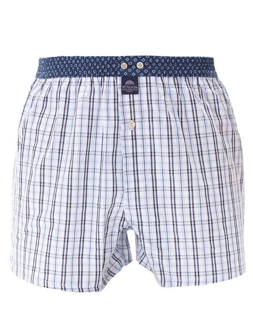 Mc Alson boxershort lichtblauw geruit