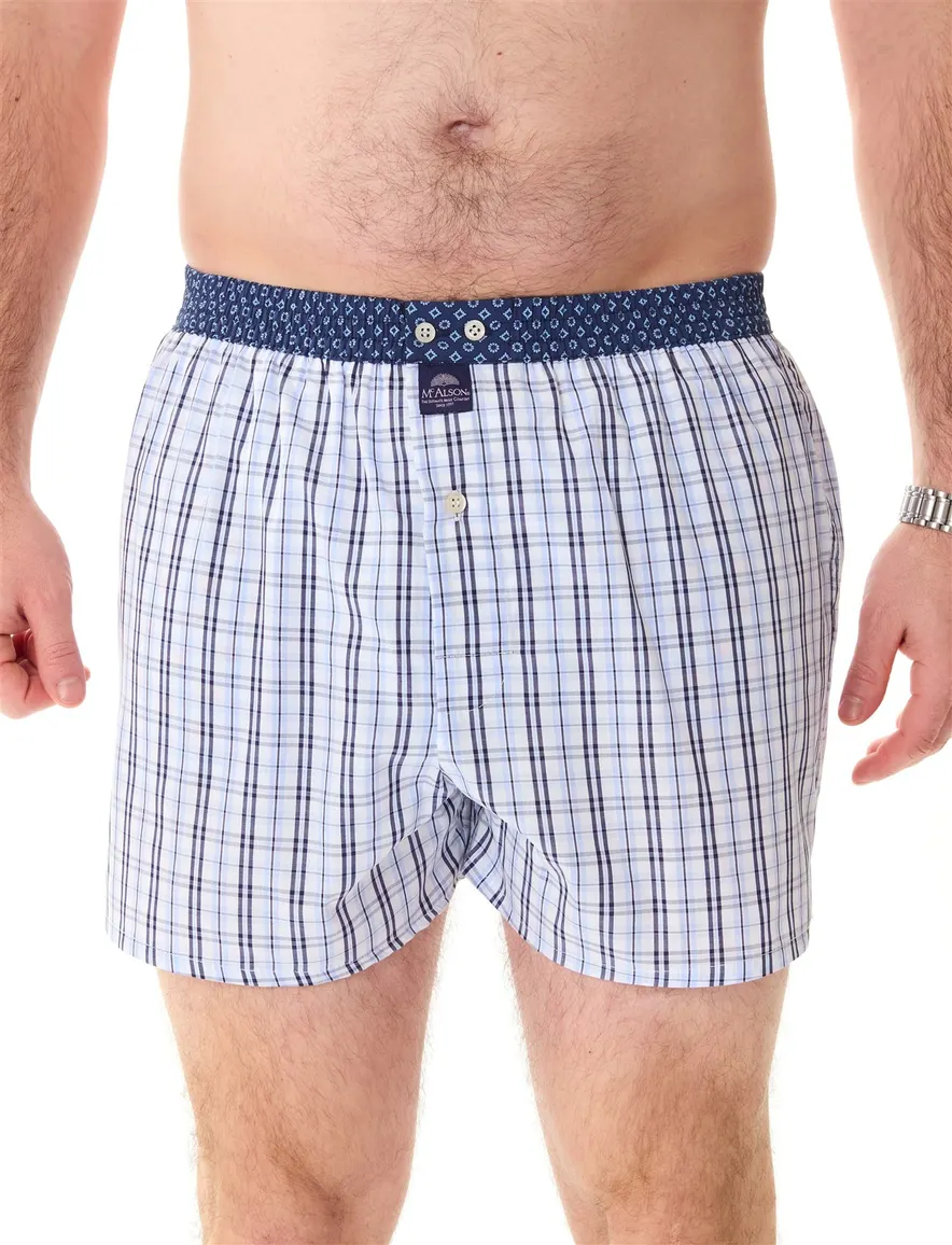 blauw geruit boxershort McAlson