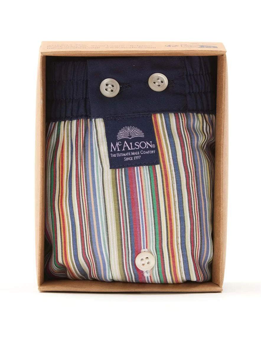 McAlson boxershort gestreept roze katoen
