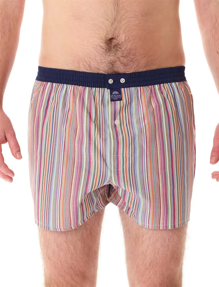 Mc Alson boxershort multicolor streepjes