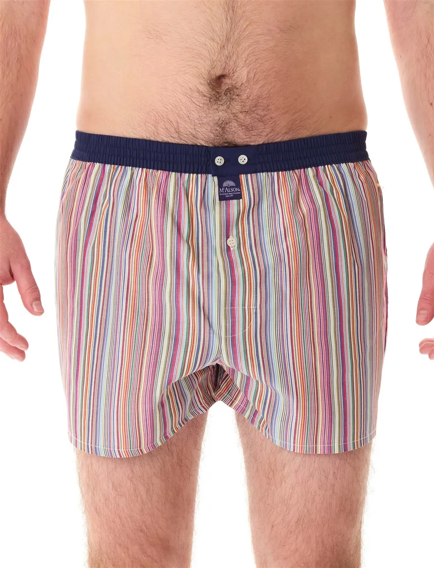 McAlson boxershort gestreept roze katoen