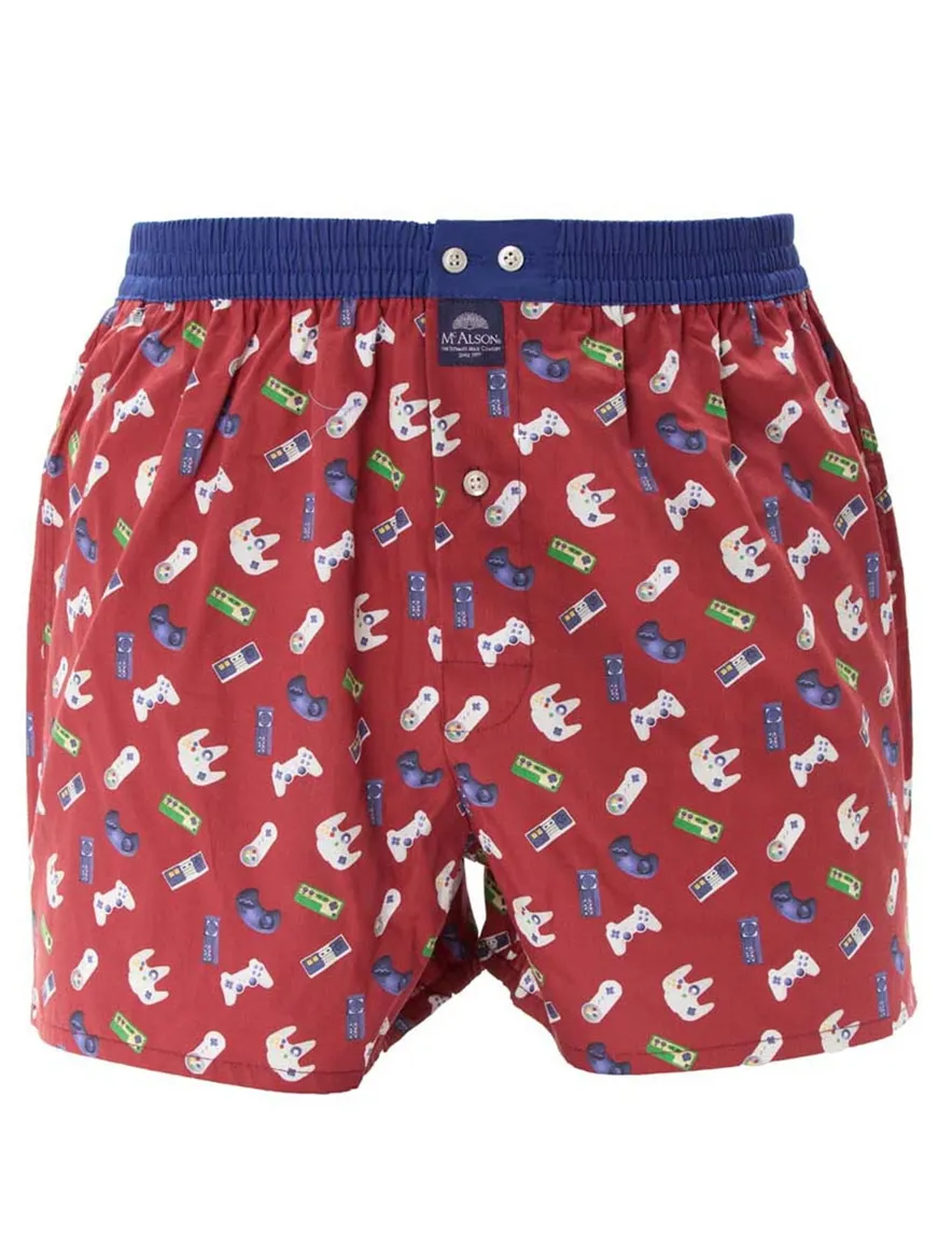 Mc Alson boxershort rood geprint