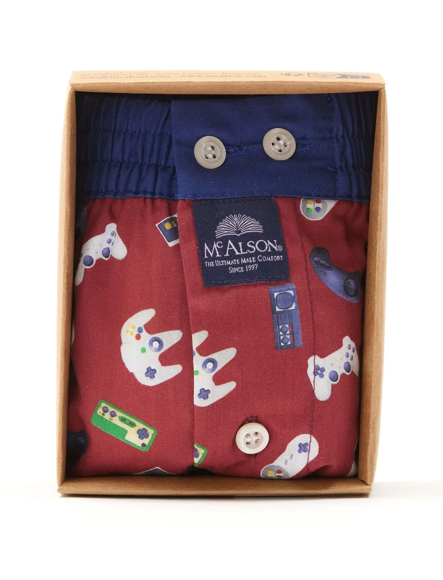 Mc Alson boxershort rood geprint