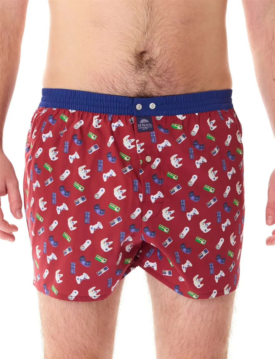 Mc Alson boxershort rood geprint