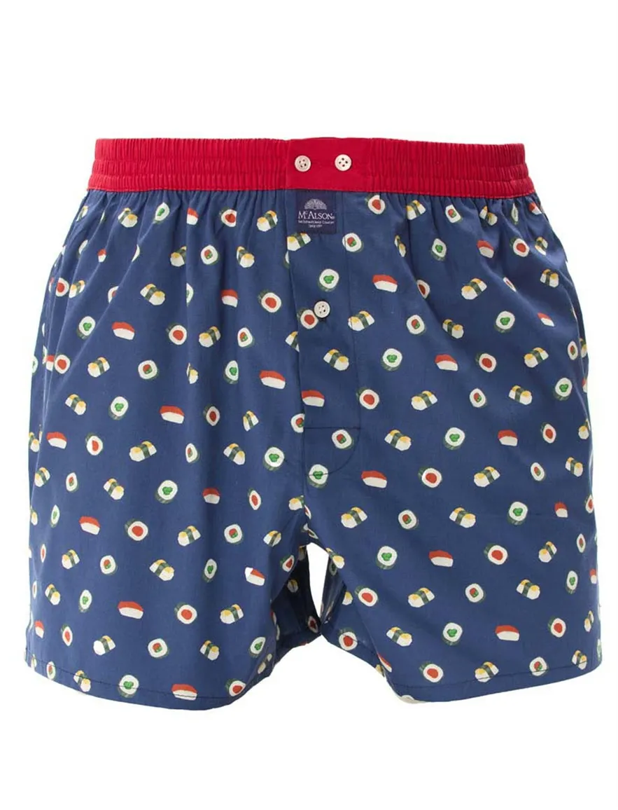 McAlson boxershort blauw sushi printje