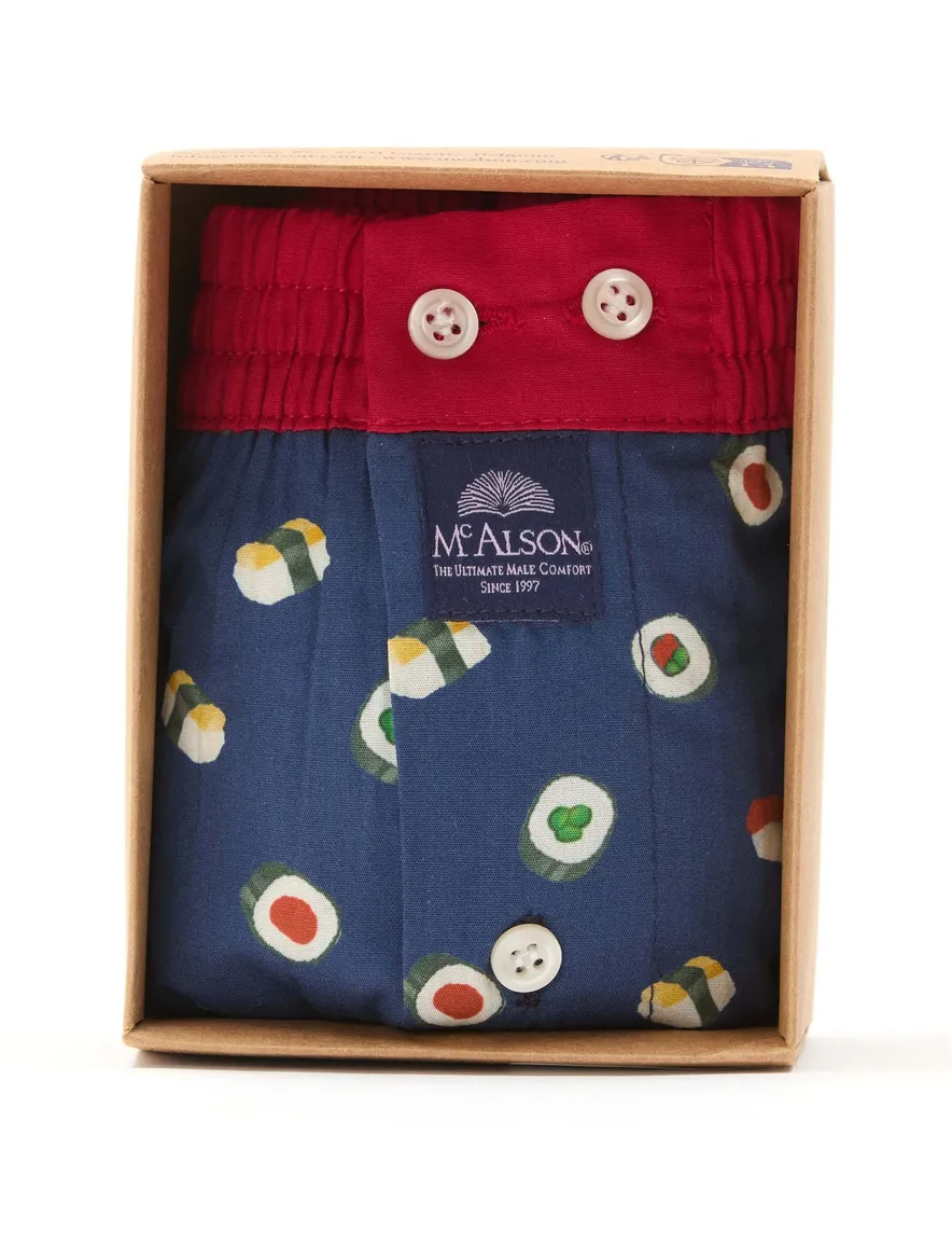 McAlson boxershort blauw sushi printje