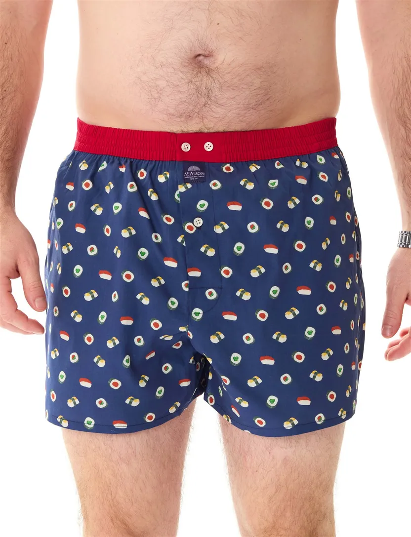 boxershort McAlson blauw geprint