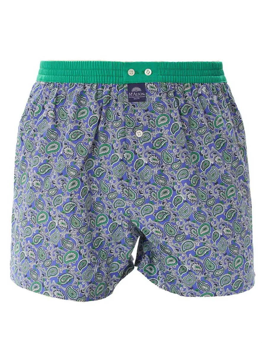 McAlson boxershort blauw geprint katoen