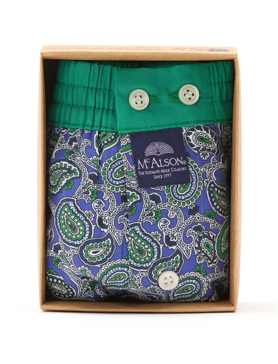 Mc Alson boxershort paisley groen