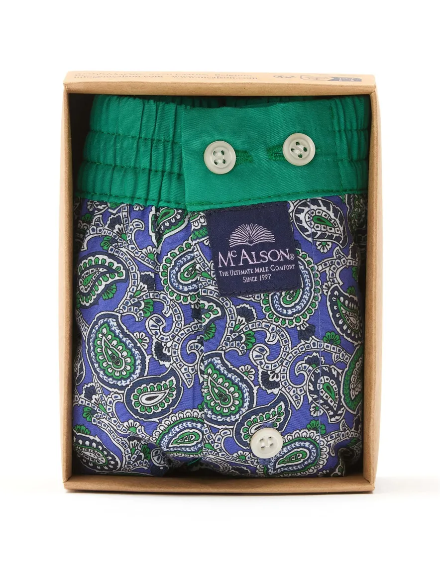 McAlson boxershort blauw geprint katoen