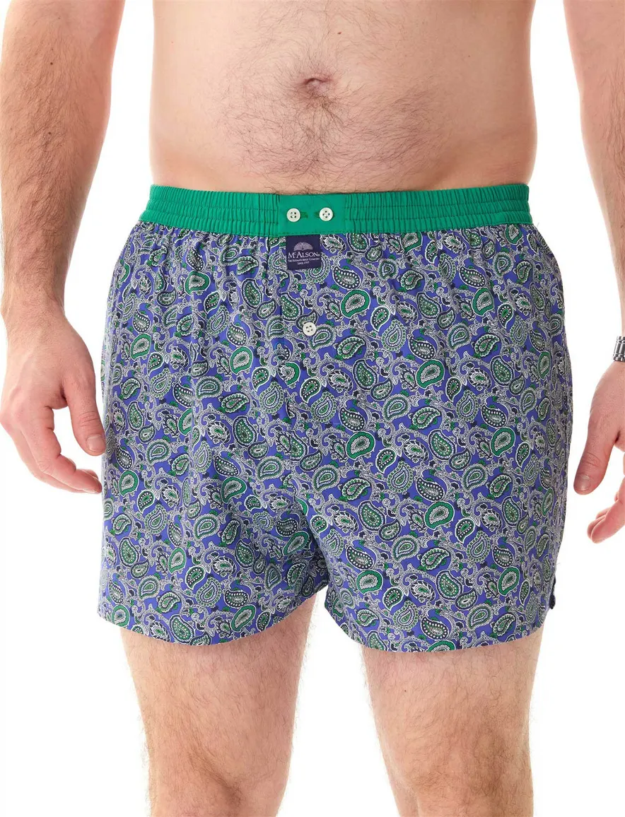 Mc Alson boxershort paisley groen