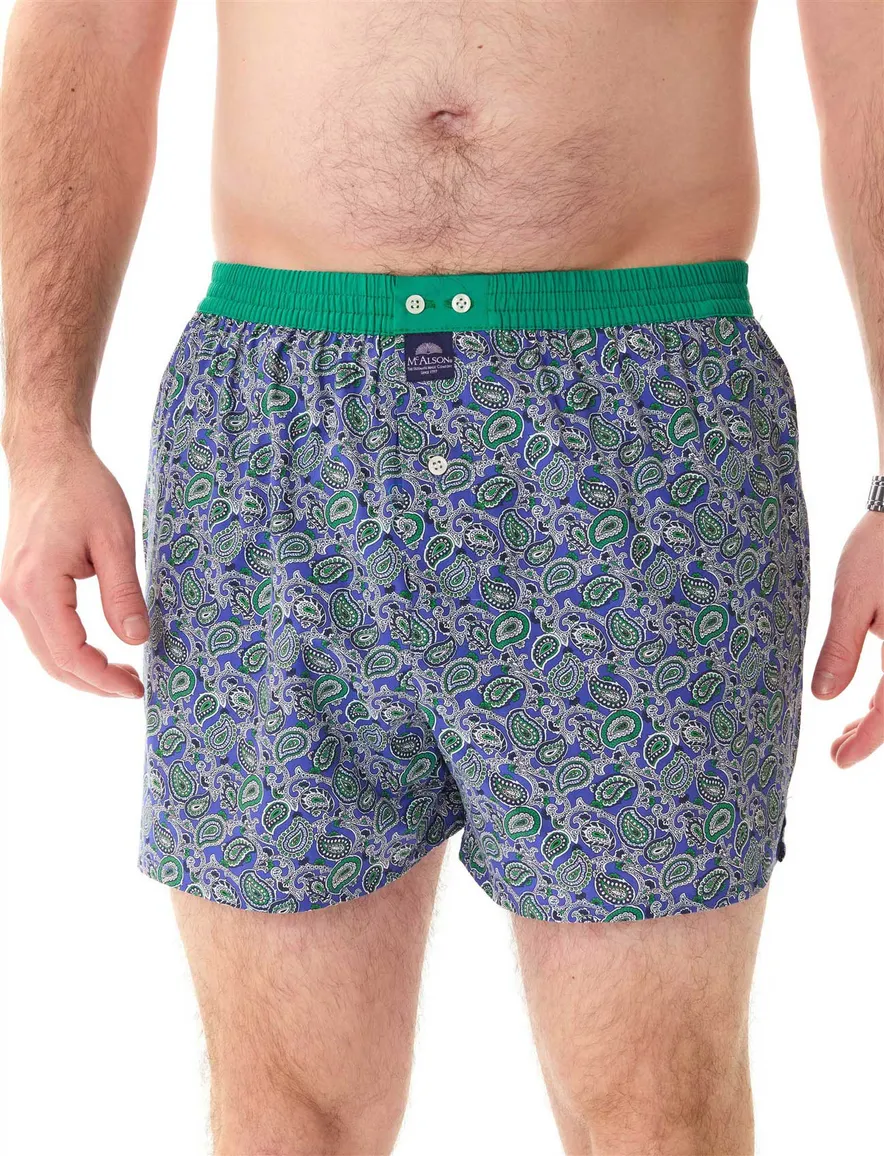 McAlson boxershort blauw geprint katoen