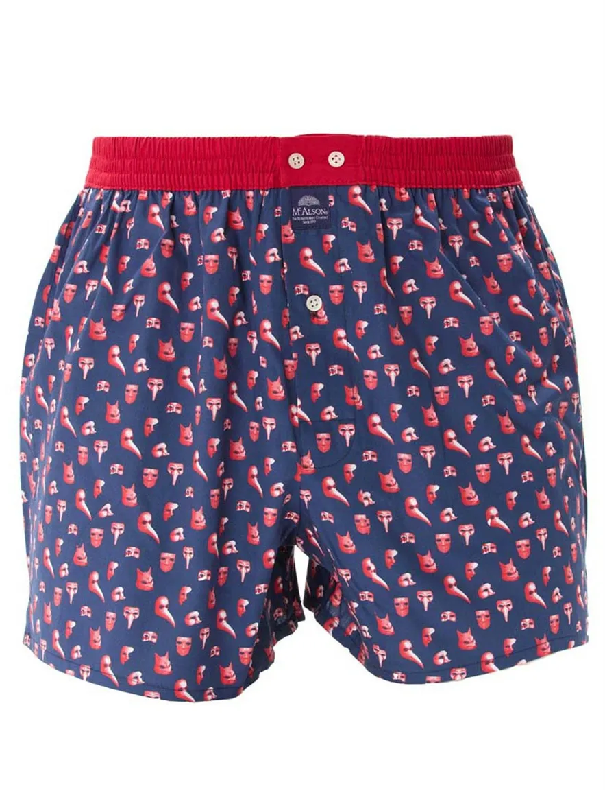 McAlson boxershort donkerblauw printje