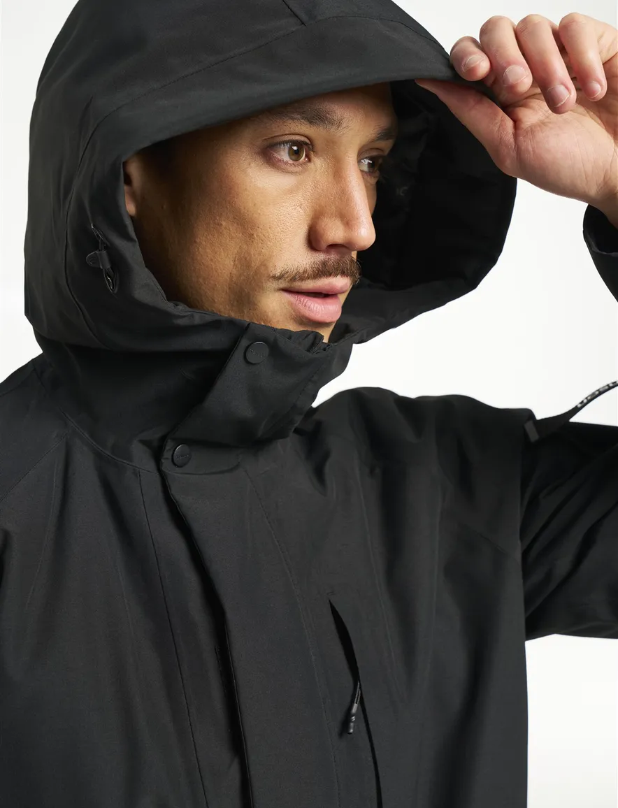 Tenson parka zwart middellang