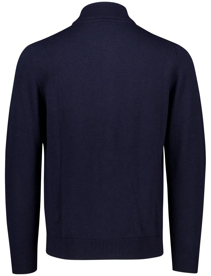 Thomas Maine vest navy knopen en rits