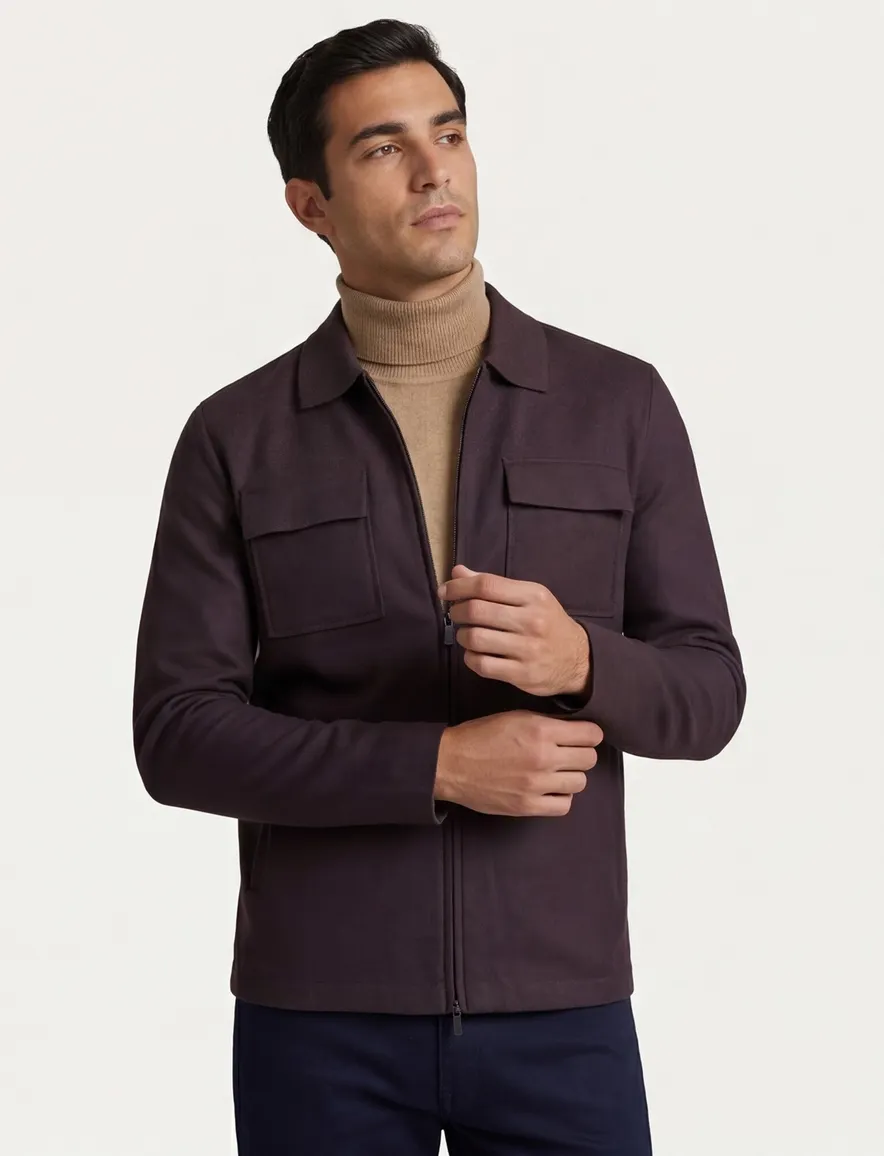 Thomas Maine overshirt bruin