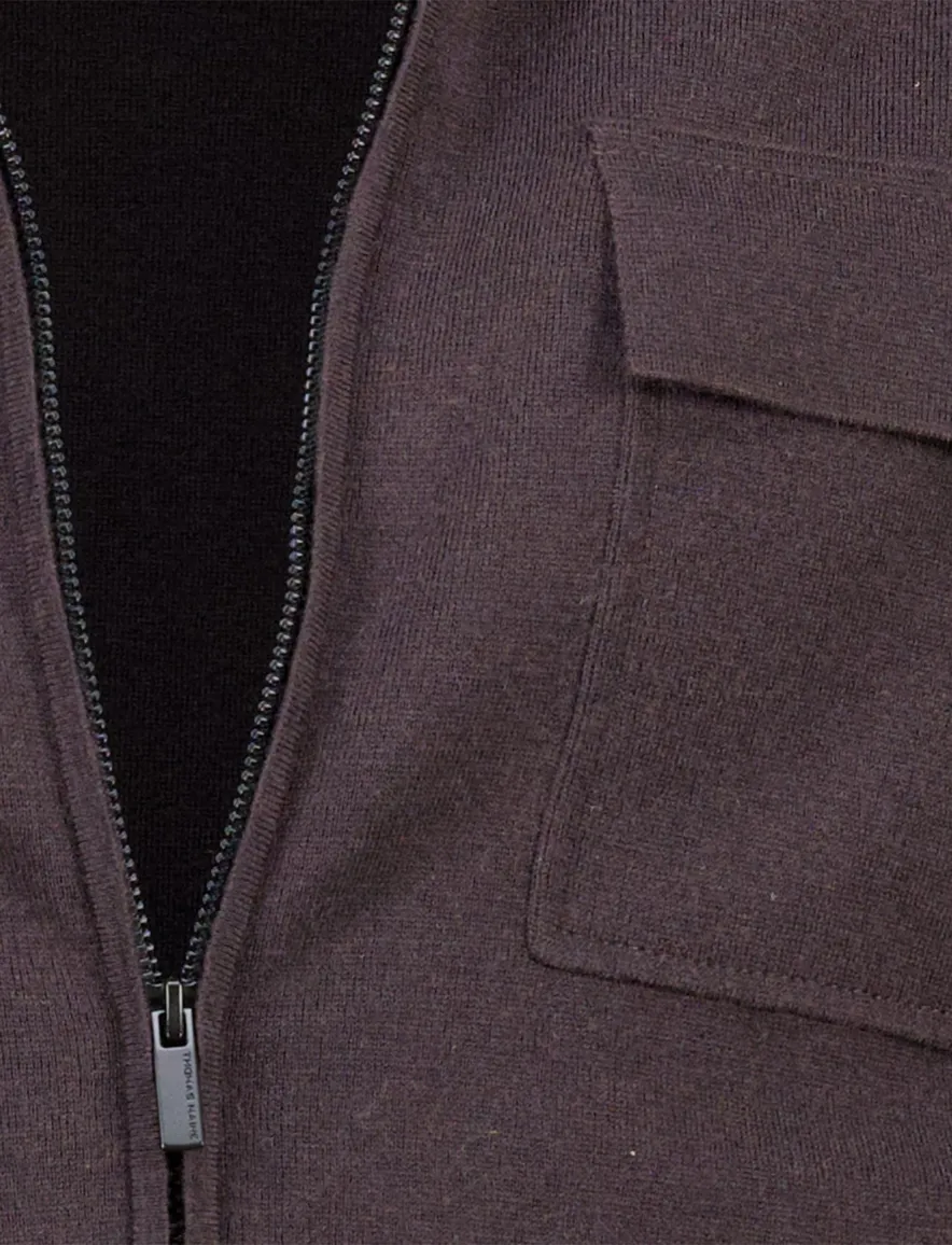Thomas Maine overshirt aubergine