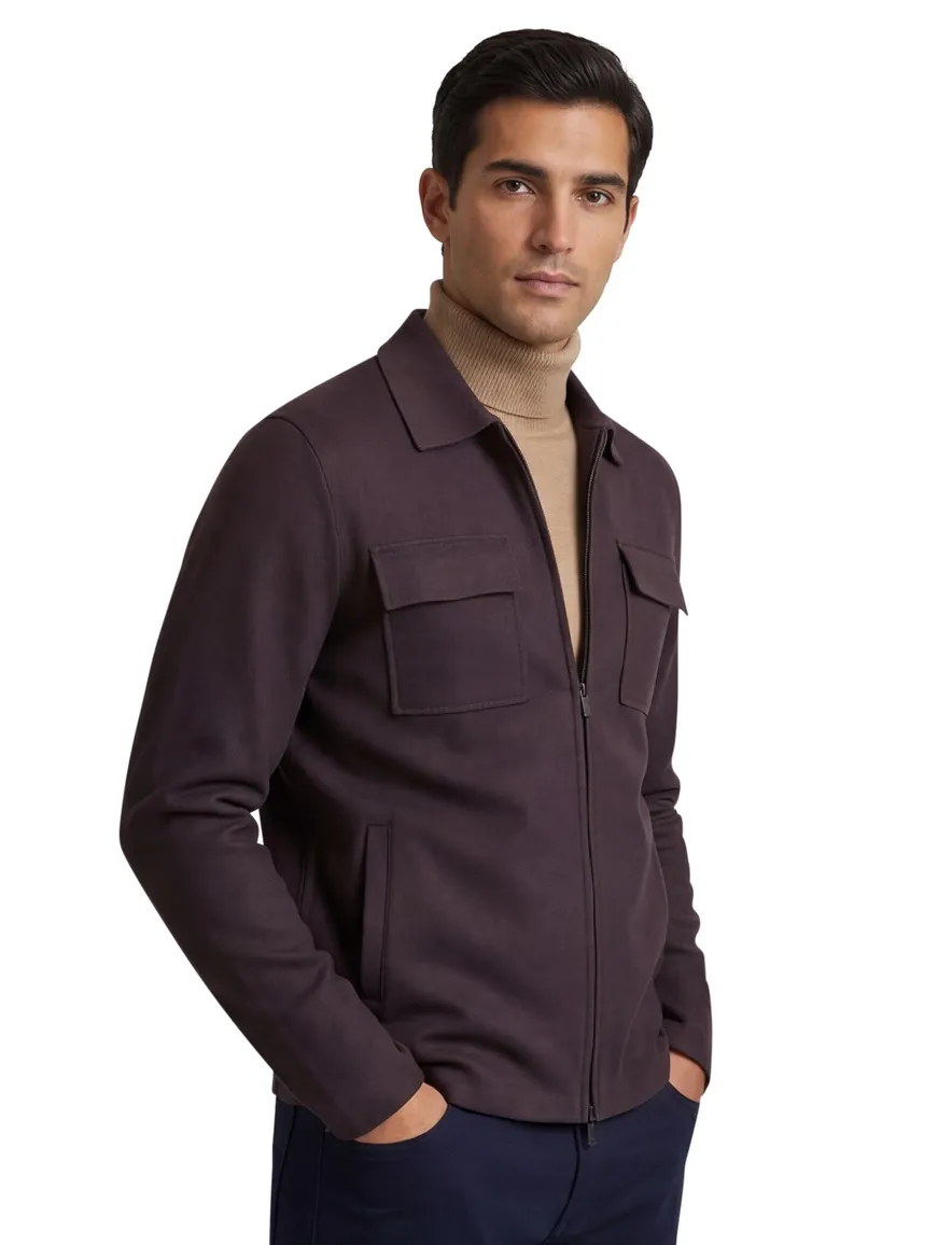 Thomas Maine overshirt bruin