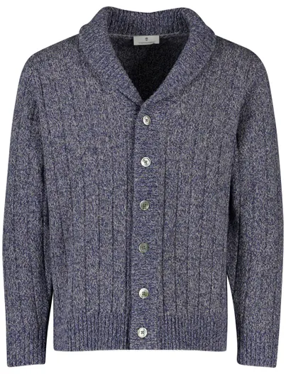 Thomas Maine Thomas Maine merinowollen vest gebreid blauw