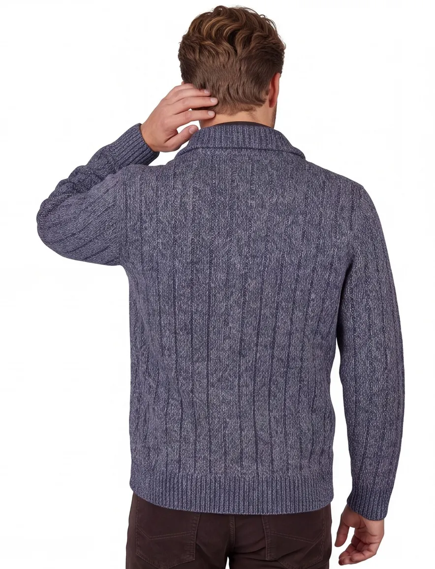 Thomas Maine vest gebreid gemeleerd