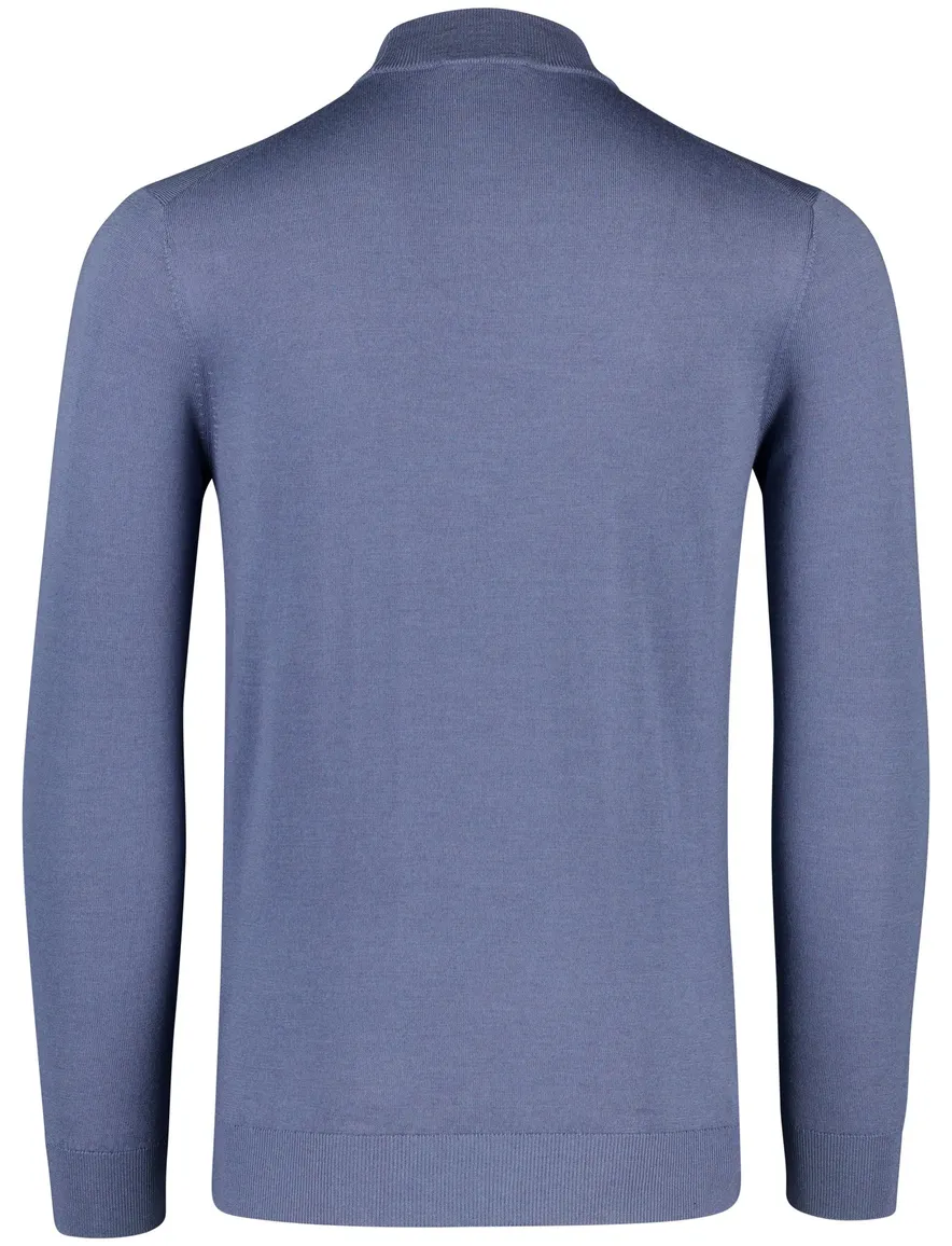 Thomas Maine trui turtle merinowol blauw
