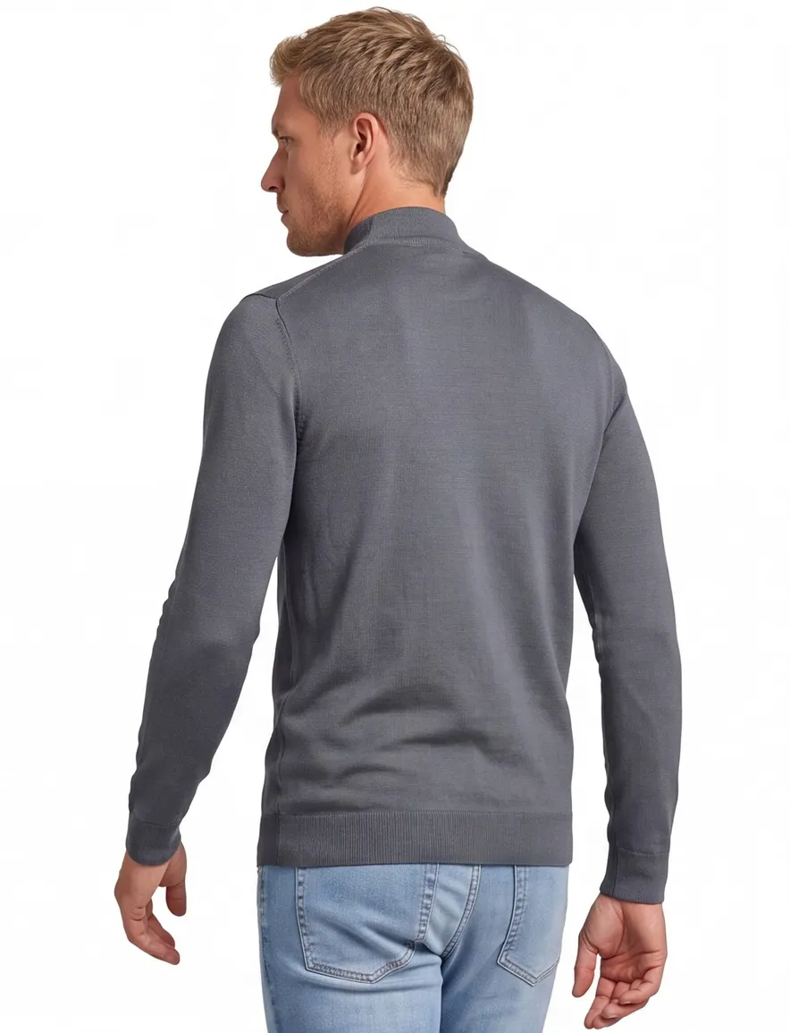 Thomas Maine turtleneck merinowol grijs