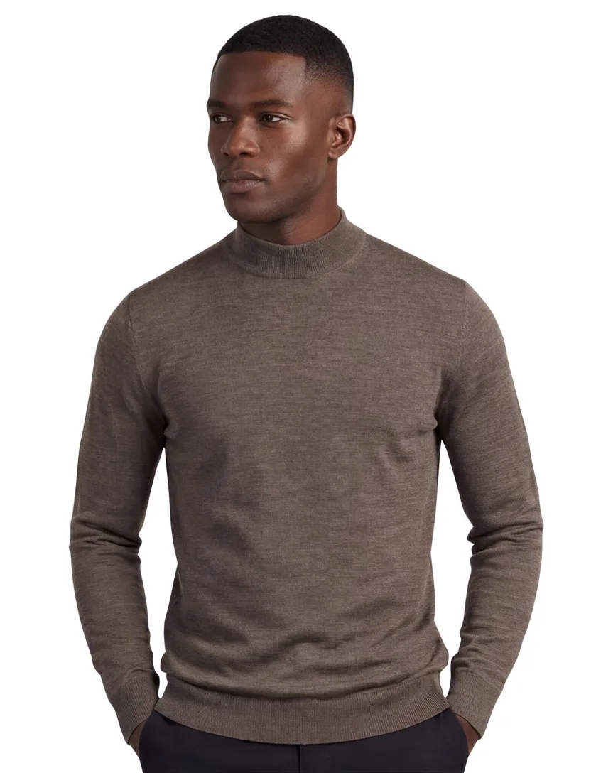 Thomas Maine pullover turtleneck taupe