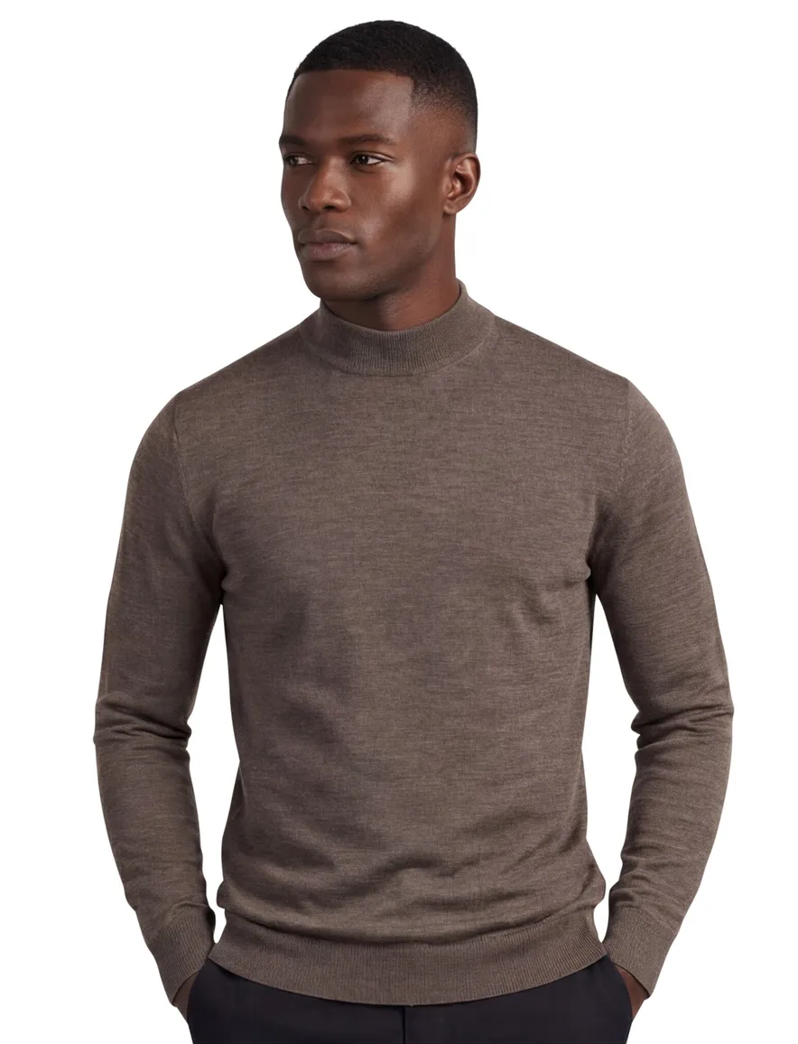 Thomas Maine turtleneck pullover taupe