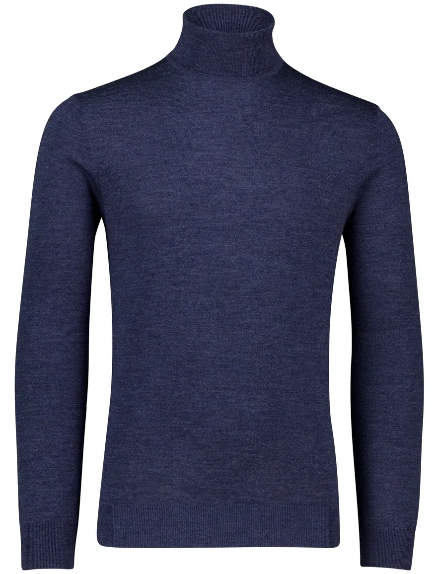 Thomas Maine turtleneck scheerwol blauw