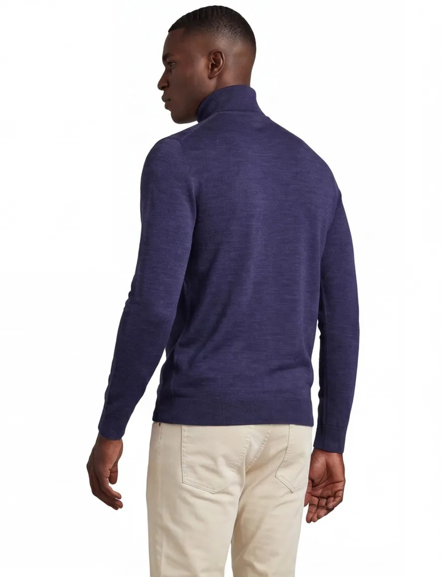 Thomas Maine turtleneck merinowol donkerblauw
