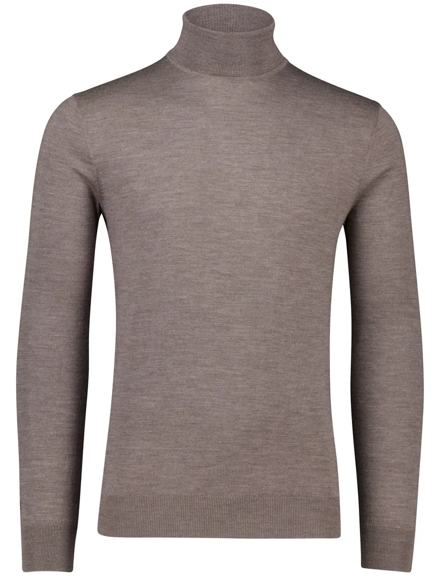 Thomas Maine turtleneck scheerwol taupe