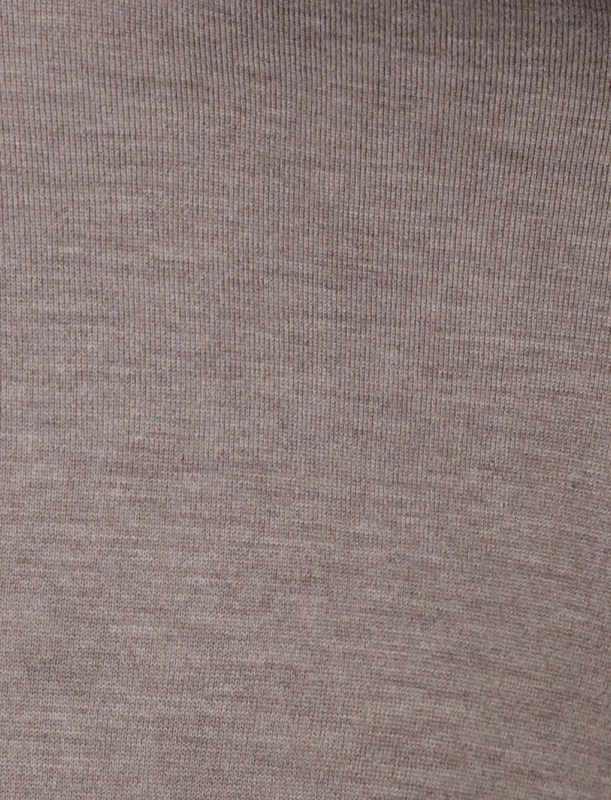 Thomas Maine turtleneck scheerwol taupe