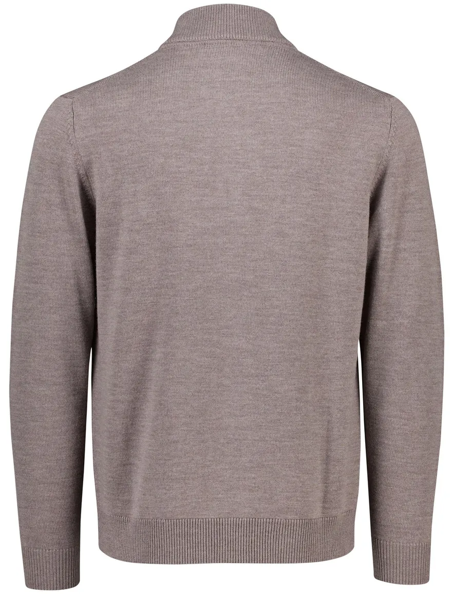 Thomas Maine vest taupe knopen en rits