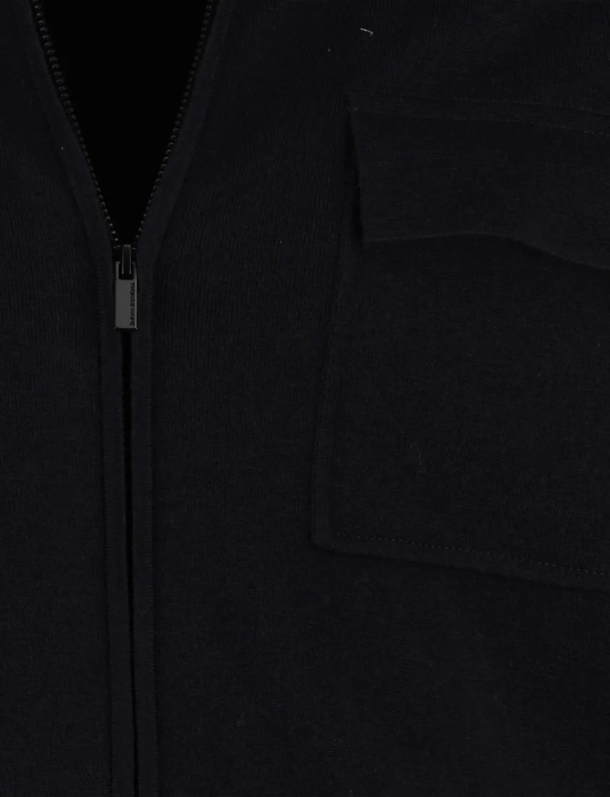 Thomas Maine vest donkerblauw effen