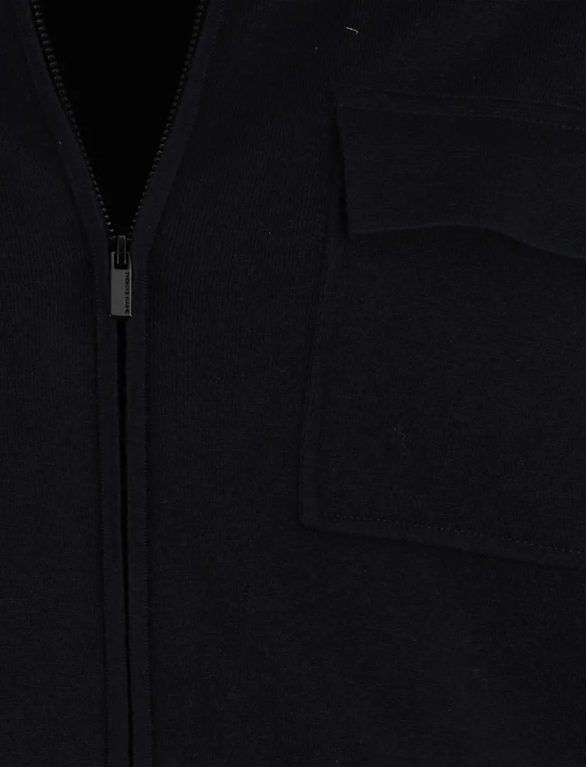 Thomas Maine vest donkerblauw met dubbele borstzak